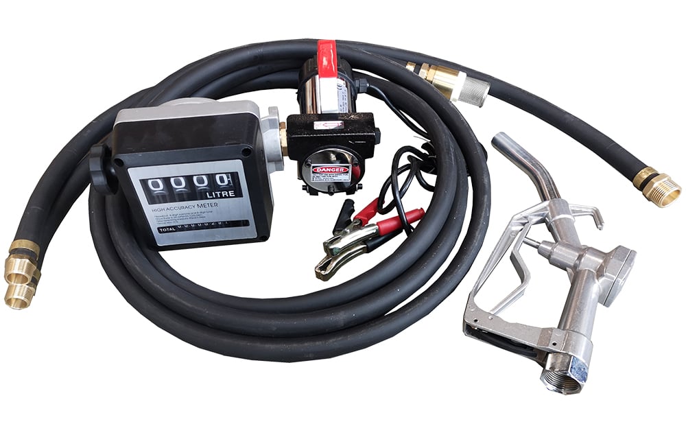 Portable diesel transfer pump kit 12 VDC 12v & 24v Fuel Diesel